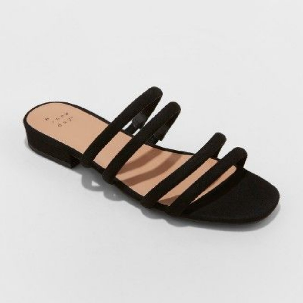a new day black Sophia strappy sandals